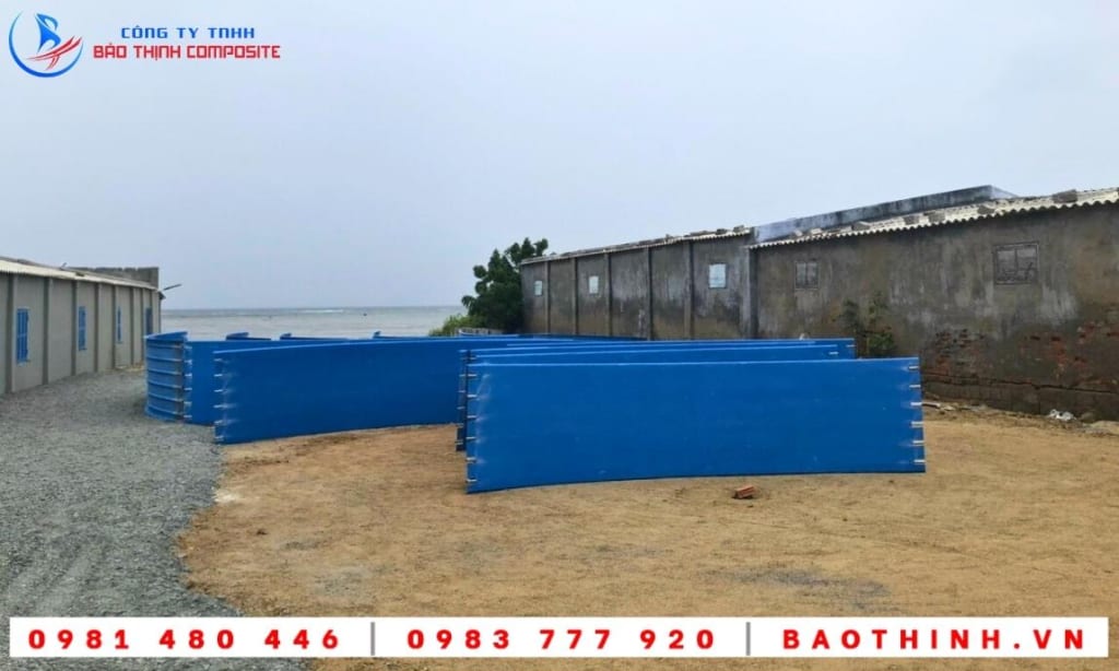 Lắp đặt hồ tròn composite tại Ninh Thuận 17 Hồ tròn Composite được lắp đặt tại Ninh Thuận
