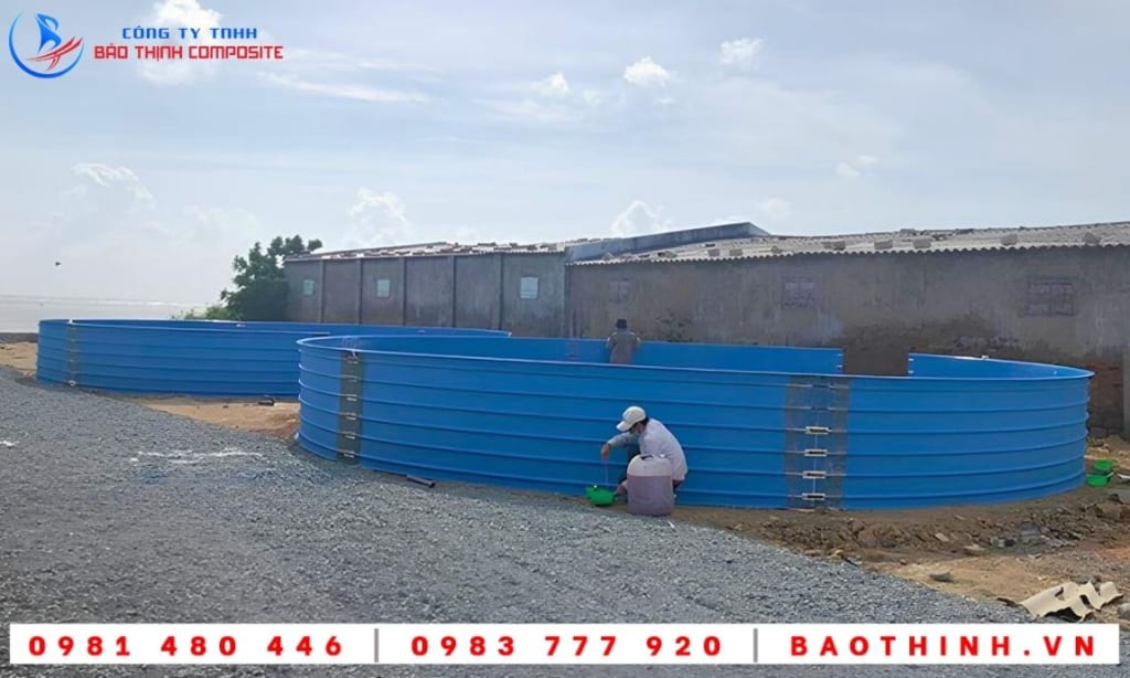 Lắp đặt hồ tròn composite tại Ninh Thuận 18 Hồ tròn Composite được lắp đặt tại Ninh Thuận