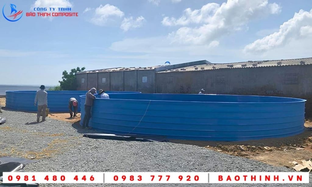 Lắp đặt hồ tròn composite tại Ninh Thuận 19 Hồ tròn Composite được lắp đặt tại Ninh Thuận