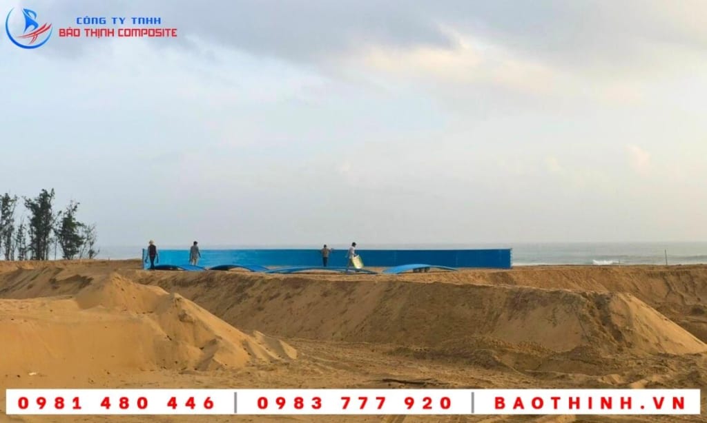 Lắp đặt hồ tròn composite tại Quảng Ngãi