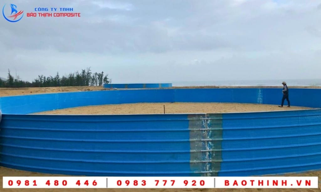 Hồ tròn Composite trên biển Quảng Ngãi