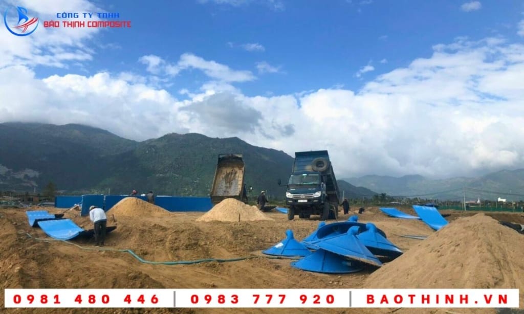 Hồ tròn Composite thi công lắp ráp tại Thanh Hóa