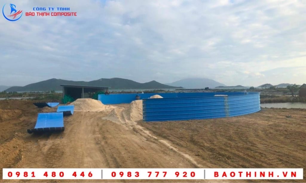 Hồ tròn Composite thi công lắp ráp tại Thanh Hóa