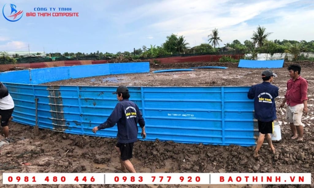 Hồ tròn Composite được lắp đặt tại Vĩnh Châu - Sóc Trăng