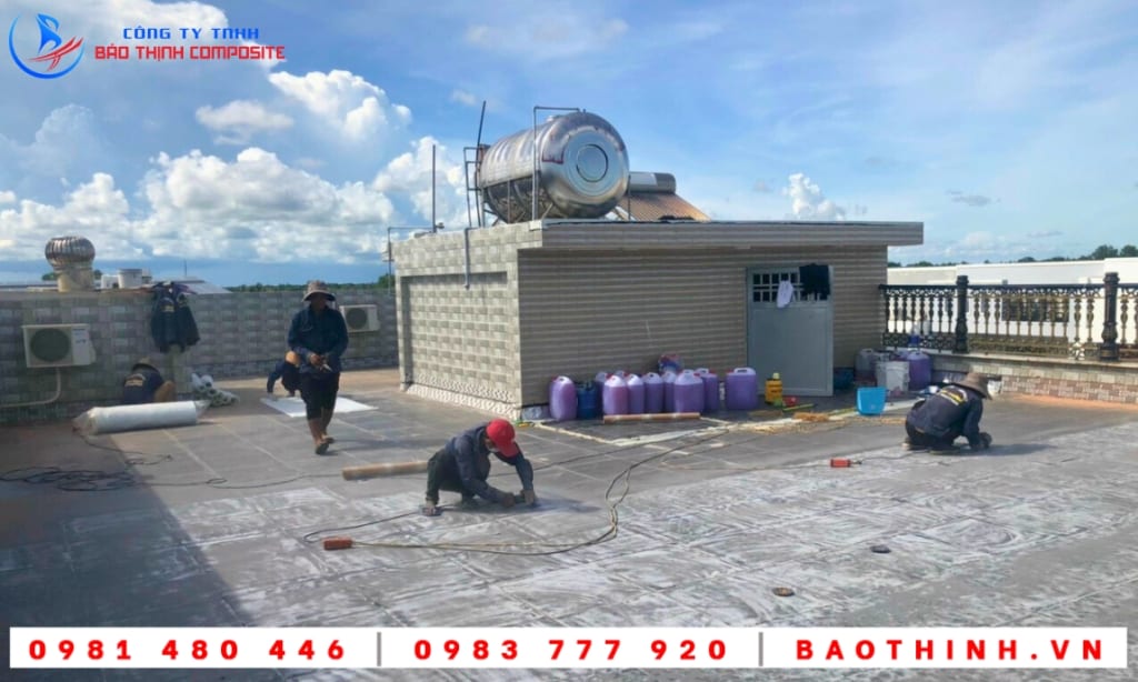 Chống thấm sàn mái tại Vĩnh Châu - Sóc Trăng
