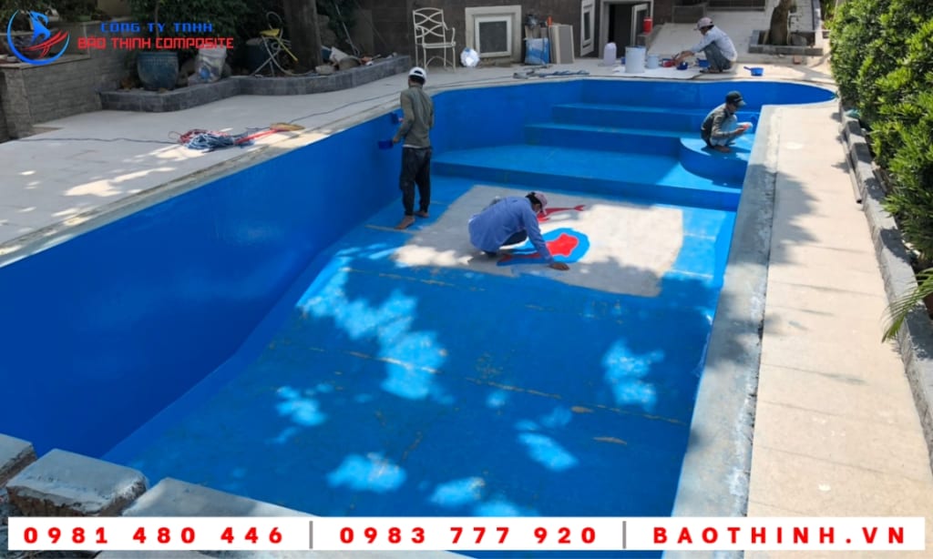Bọc phủ composite hồ bơi cao cấp tại TPHCM