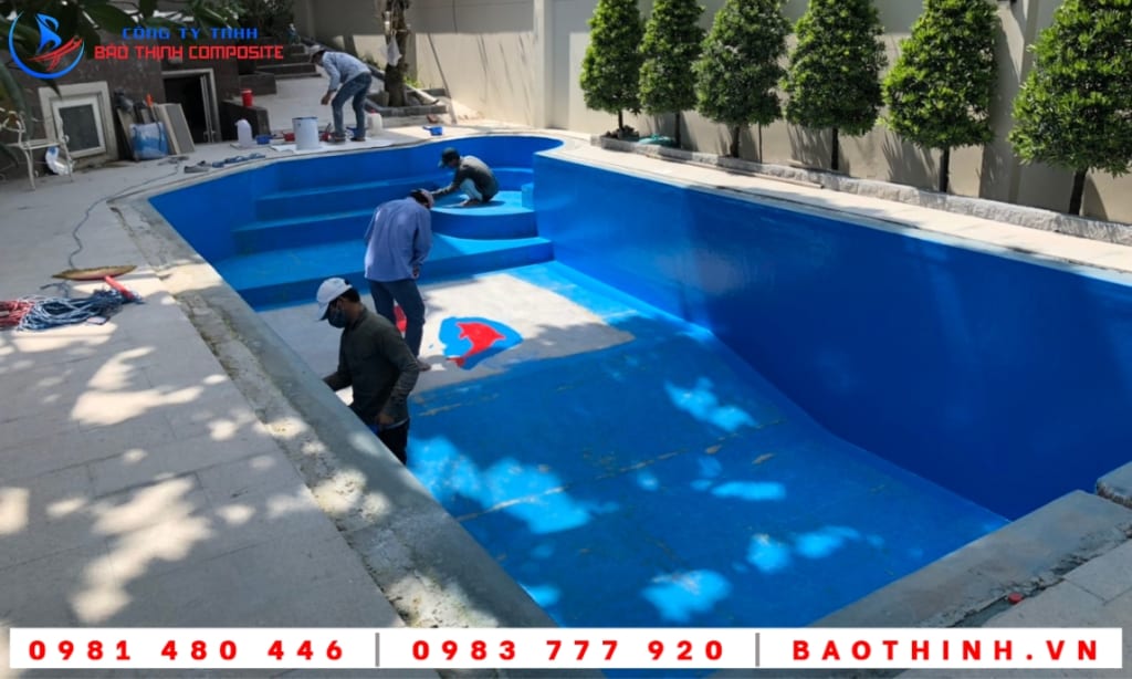 Bọc phủ composite hồ bơi tại TPHCM