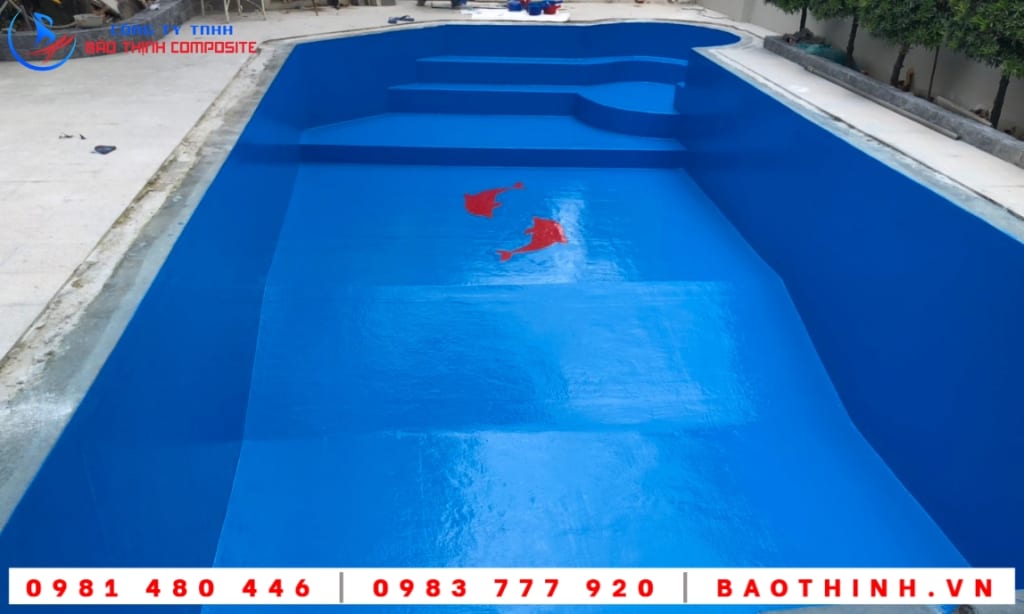 Bọc phủ composite hồ bơi cao cấp tại TPHCM
