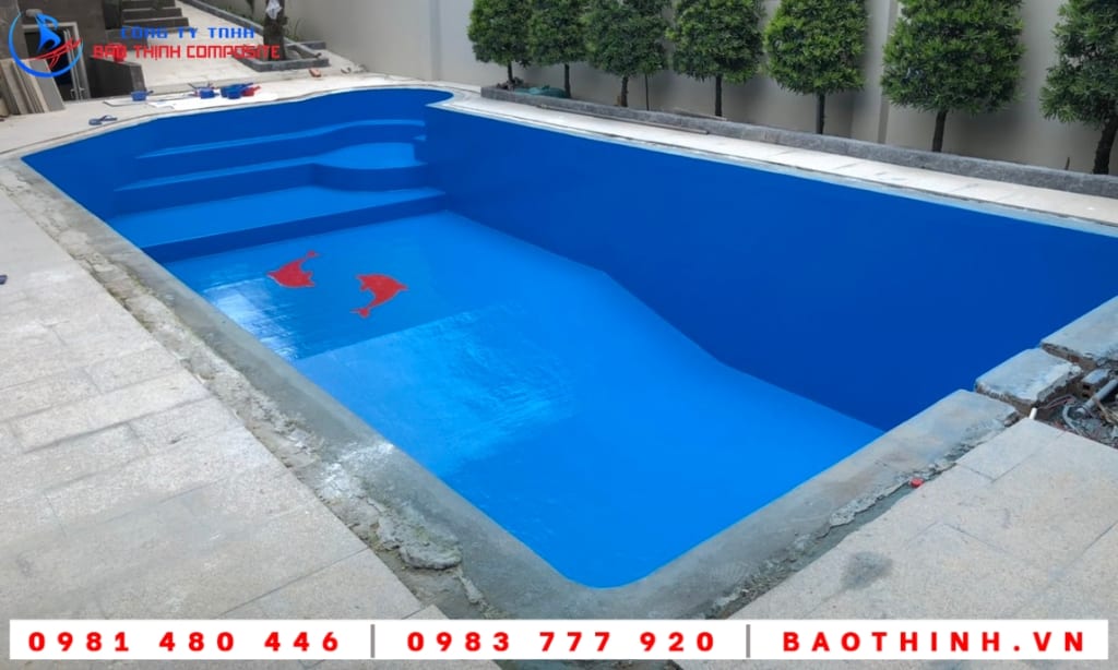 Bọc phủ composite hồ bơi cao cấp tại TPHCM