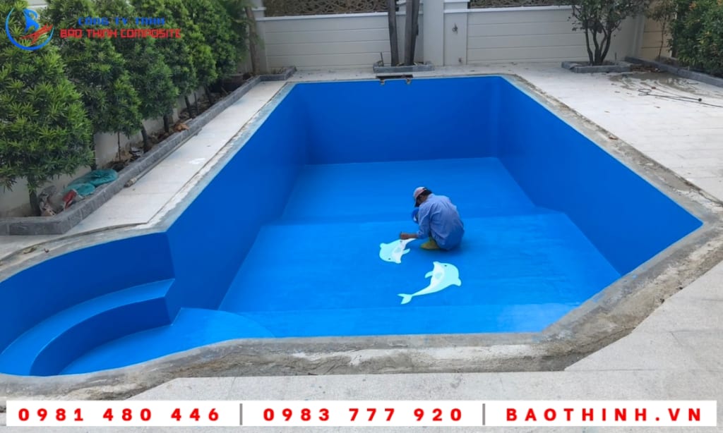 Bọc phủ composite hồ bơi cao cấp tại TPHCM