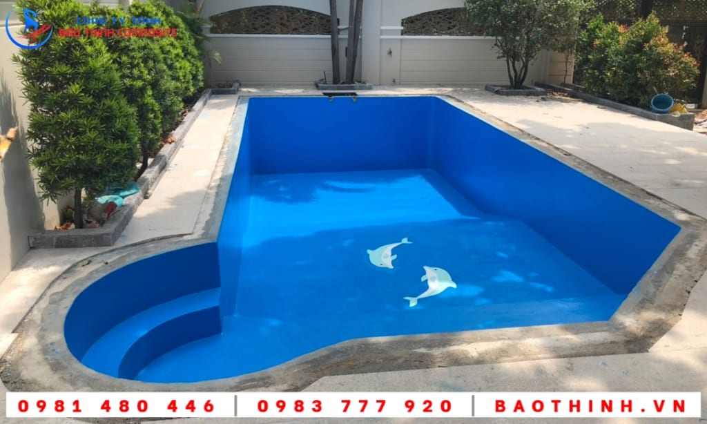 Bọc phủ composite hồ bơi cao cấp tại TPHCM