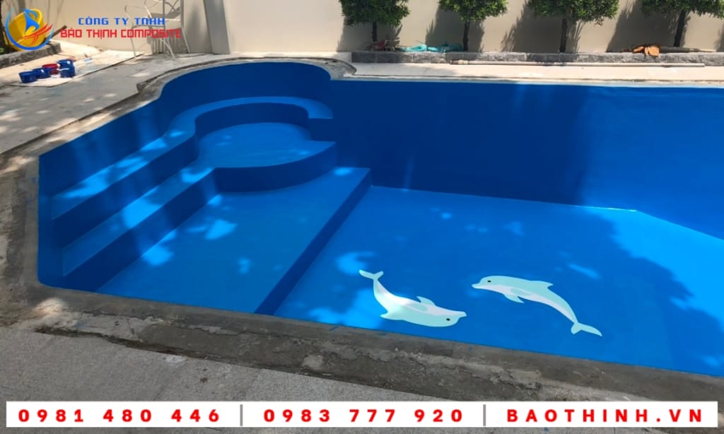 Bọc phủ composite hồ bơi cao cấp tại TPHCM