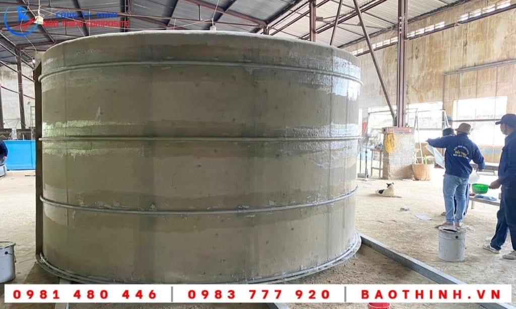 Bồn composite nuôi cá giống - Công ty A.M.T