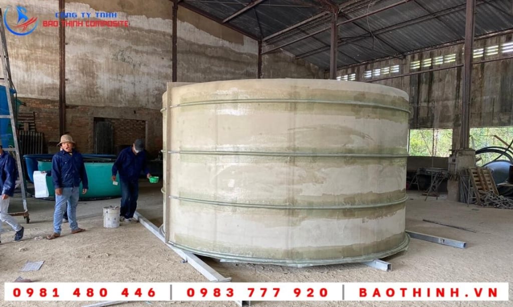 Bồn composite nuôi cá giống - Công ty A.M.T