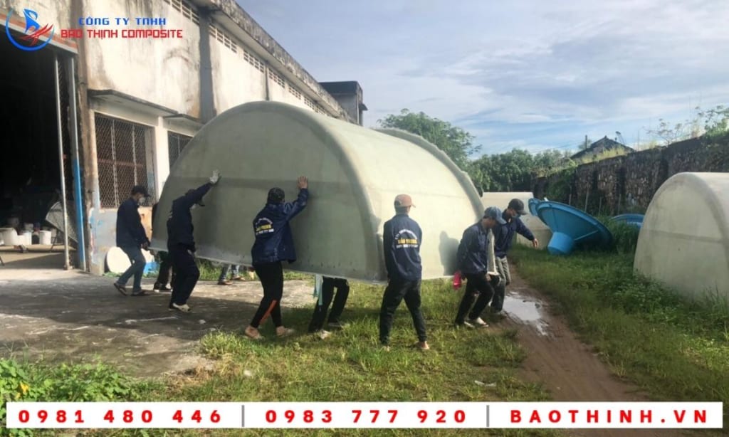 Bồn composite nuôi cá giống - Công ty A.M.T