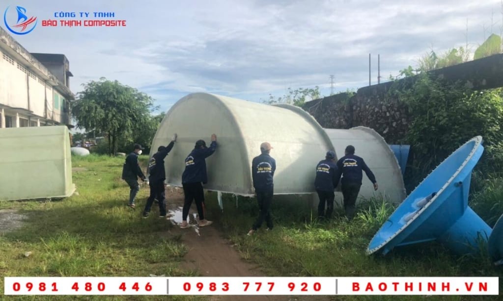 Bồn composite nuôi cá giống - Công ty A.M.T