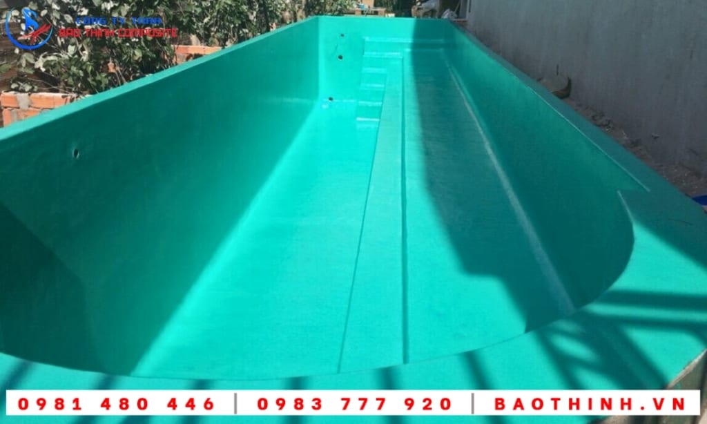 Hồ bơi composite được thi công tại Cần Thơ