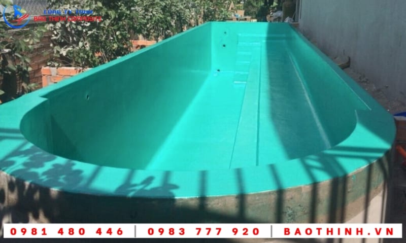Cách khắc phục xử lý tình trạng thấm nước của hồ bơi 16 Hồ bơi composite được thi công tại Cần Thơ