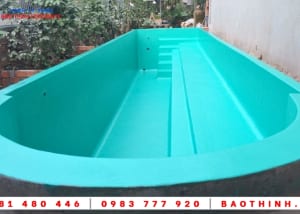 Bọc phủ composite hồ bơi tại Cần Thơ 24 Hồ bơi composite được thi công tại Cần Thơ