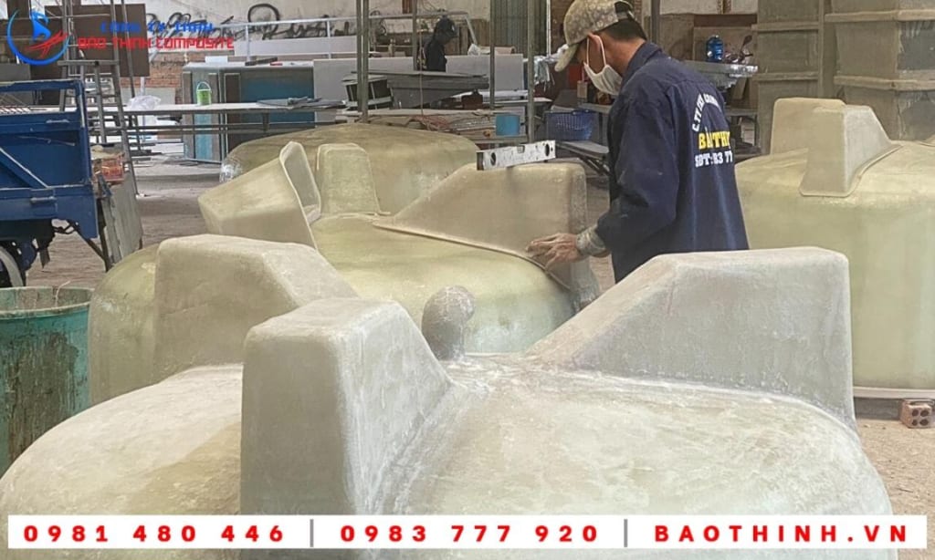 Đơn hàng bồn composite cho Công ty Việt Úc - Bạc Liêu