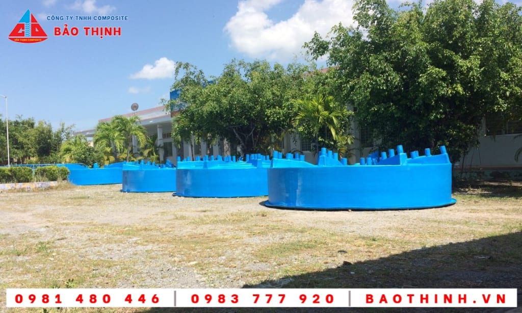 Mẫu sản phẩm bồn composite nuôi thủy