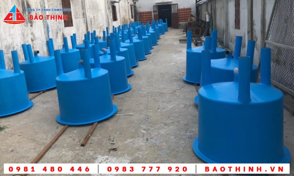 Mẫu sản phẩm bồn composite nuôi thủy