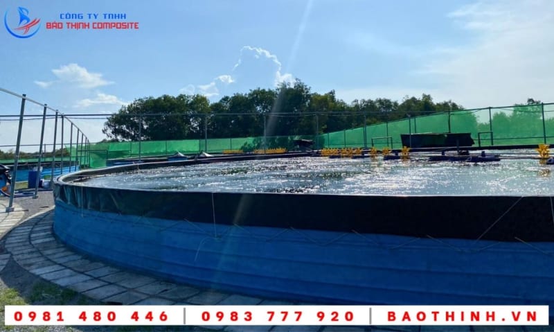 Hồ tròn composite lắp đặt tại Long Sơn - BRVT