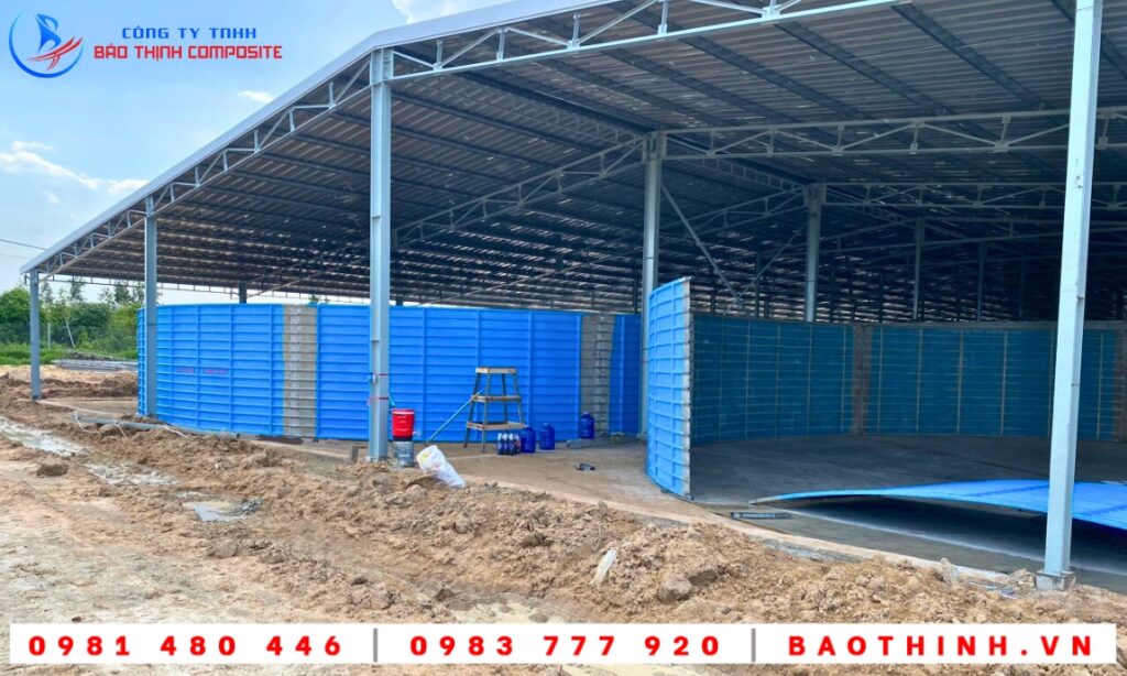Hồ tròn composite nguyên khối tại Bình Thuận