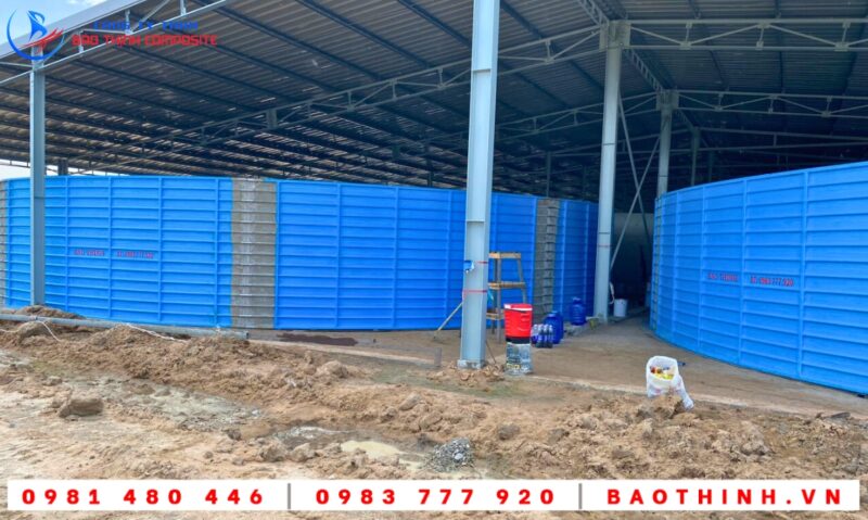 Hồ tròn composite nguyên khối tại Bình Thuận