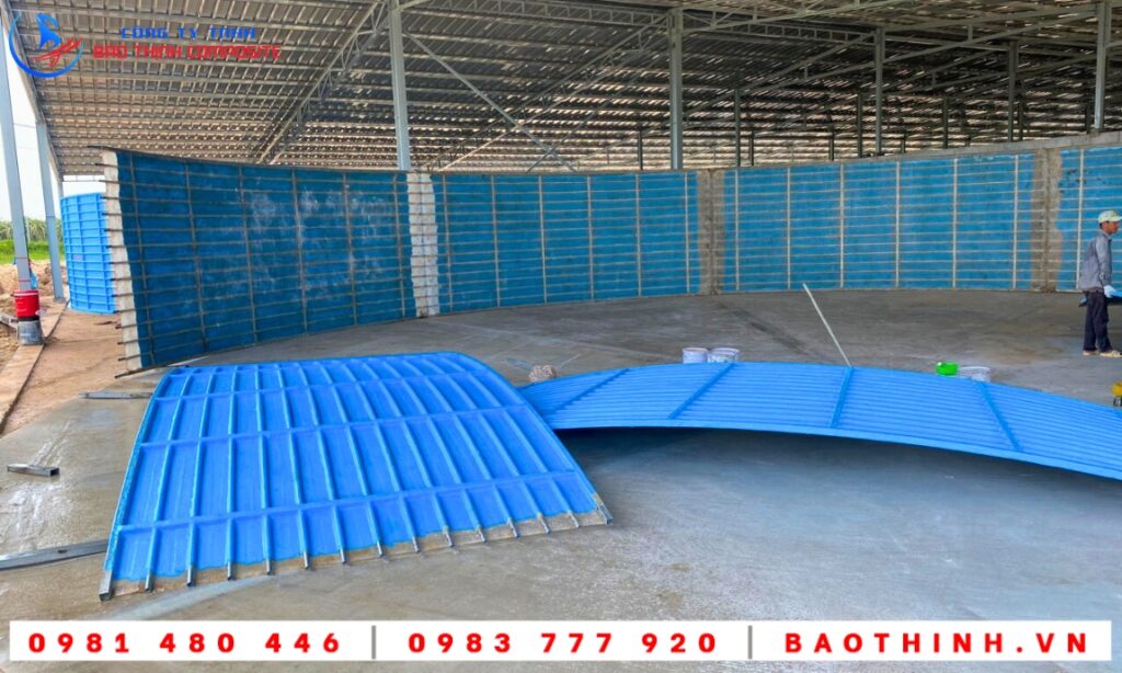 Hồ tròn composite nguyên khối tại Bình Thuận