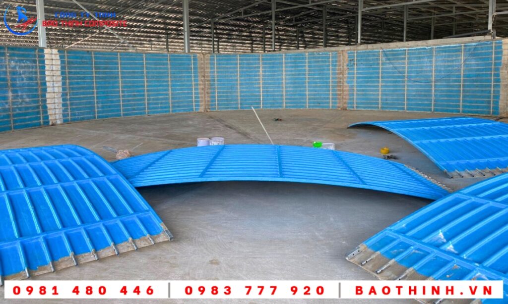 Hồ tròn composite nguyên khối tại Bình Thuận