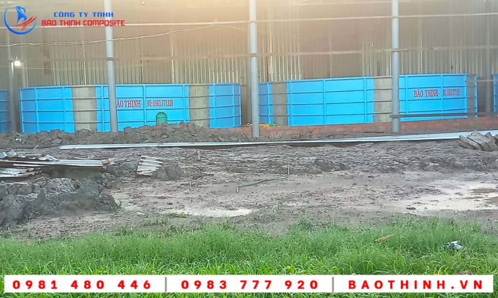 Hồ tròn composite nguyên khối tại Cà Mau