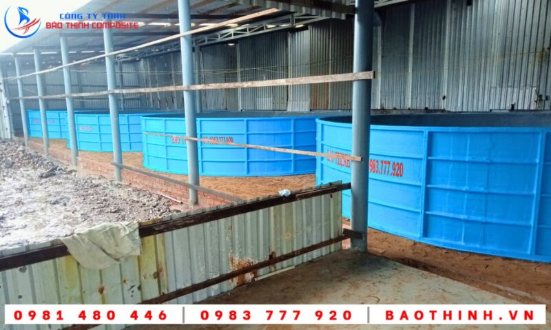 Hồ tròn composite nguyên khối tại Cà Mau