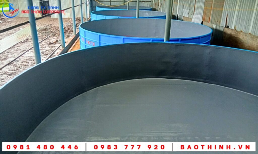 Hồ tròn composite nguyên khối tại Cà Mau