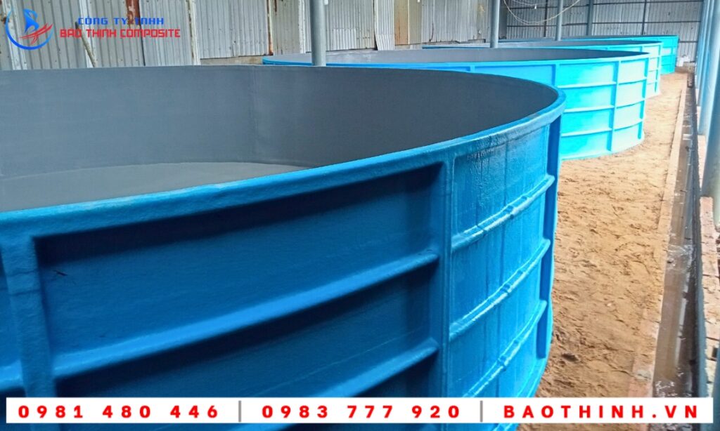 Hồ tròn composite nguyên khối tại Cà Mau