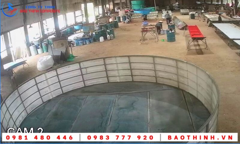 Hồ tròn composite nguyên khối tại Cà Mau