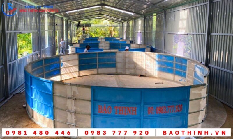 Hồ tròn nguyên khối tại Tiền Giang