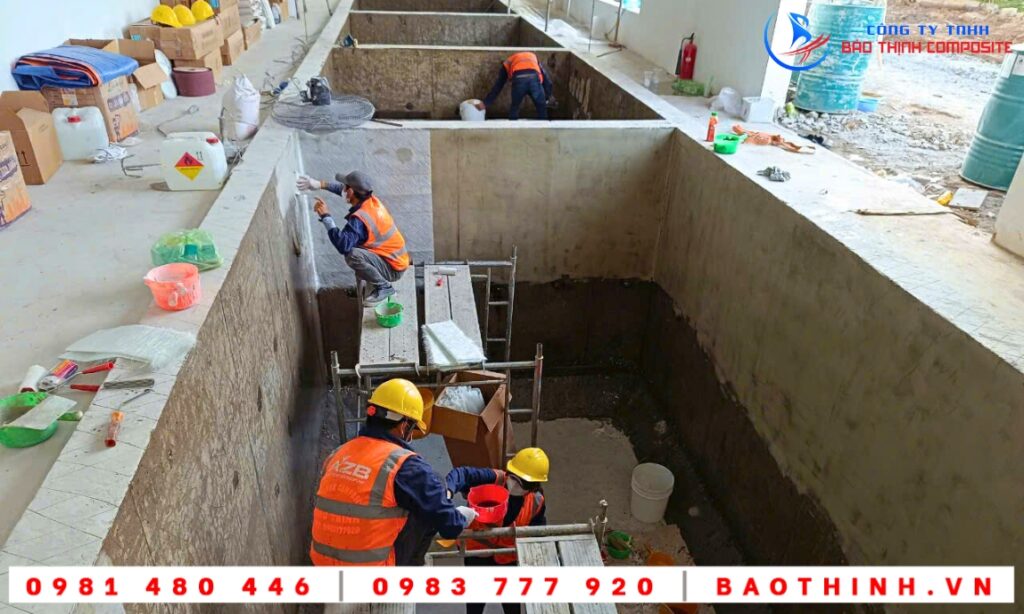 Chống thấm bể hóa chất tại Tiền Giang