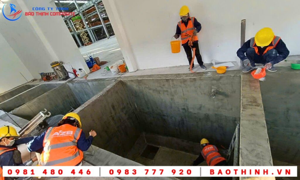 Chống thấm bể hóa chất tại Tiền Giang