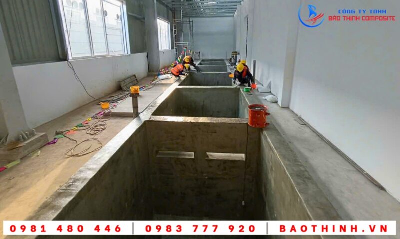 Chống thấm bể hóa chất tại Tiền Giang