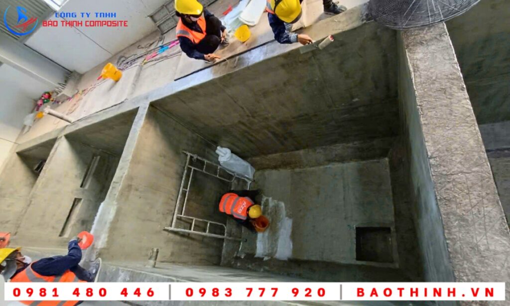Chống thấm bể hóa chất tại Tiền Giang