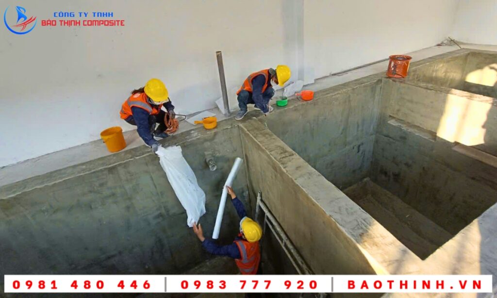 Chống thấm bể hóa chất tại Tiền Giang