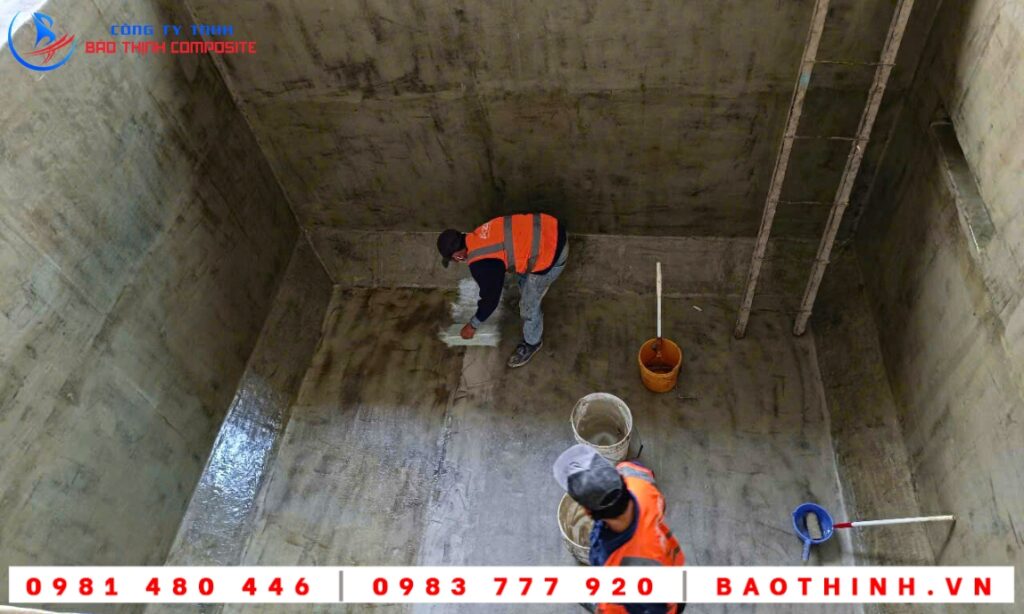 Chống thấm bể hóa chất tại Tiền Giang