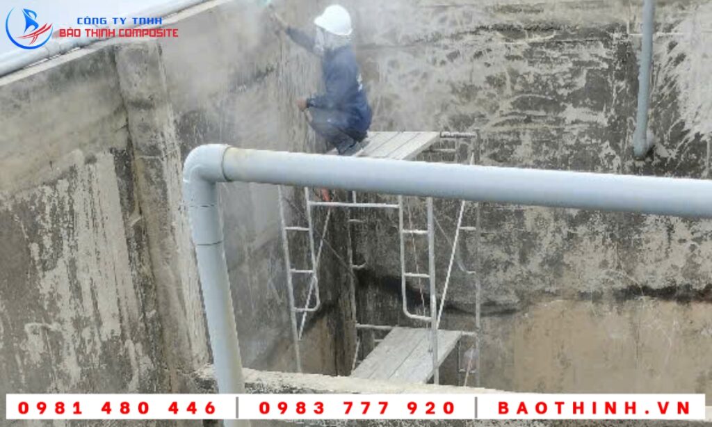 Chống thấm bể XLNT Công ty Leboucher