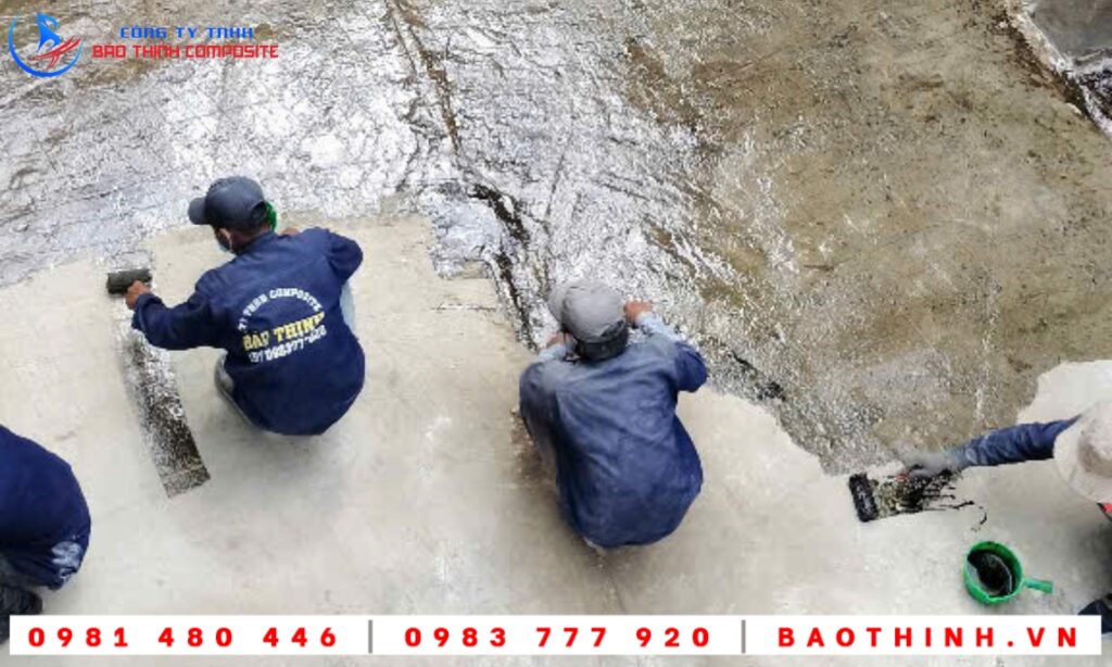 Chống thấm bể XLNT Công ty Leboucher