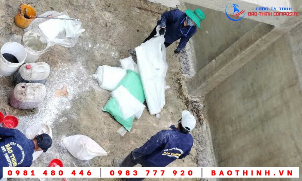 Chống thấm bể XLNT Công ty Leboucher