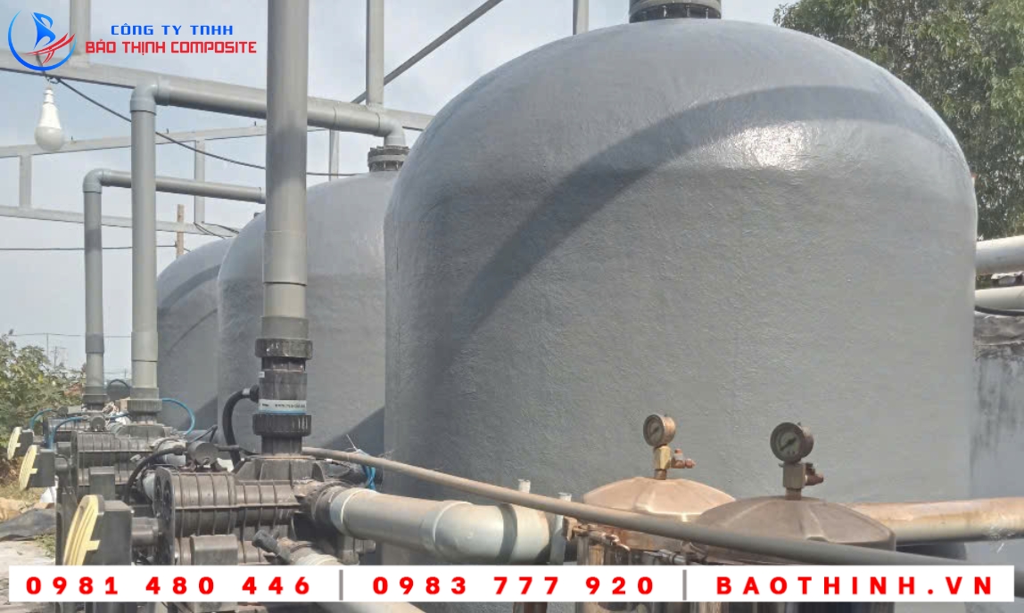 Bọc phủ bình lọc áp lực Minh Phú Lộc An