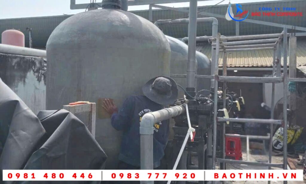 Bọc phủ bình lọc áp lực Minh Phú Lộc An